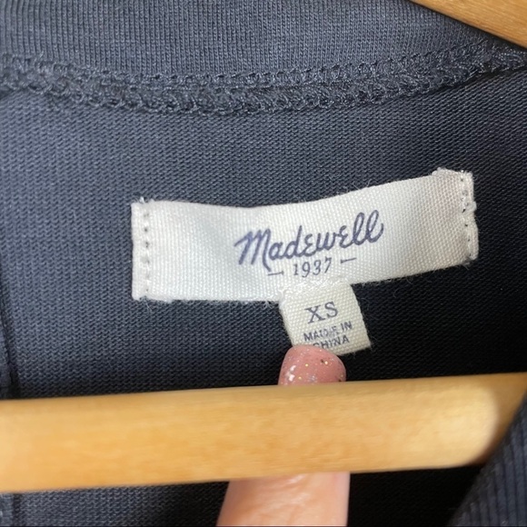 Madewell Black Fringe Sleeve and Hem Crop Top - Picture 4 of 5